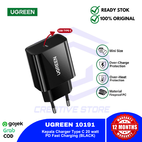 Jual Charger Adaptor Ugreen For Iphone Kabel Mfi W Fast Charging Original Shopee Indonesia