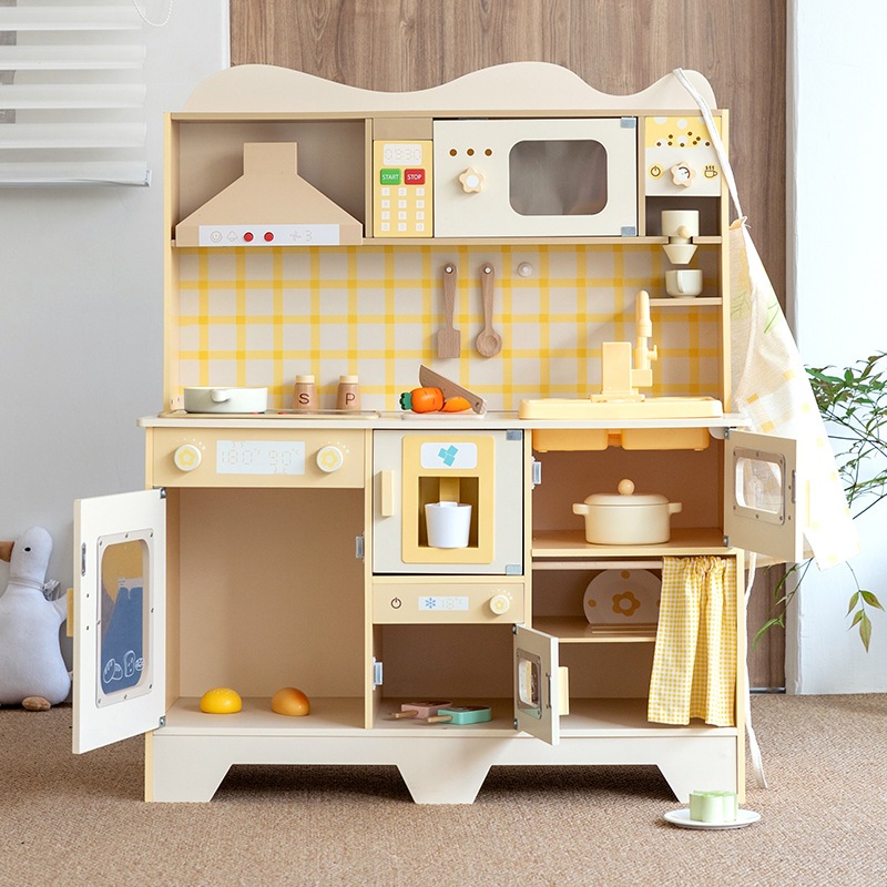 Jual Wooden Kitchen Luxury with water fitur lengkap-mainan pretend play ...
