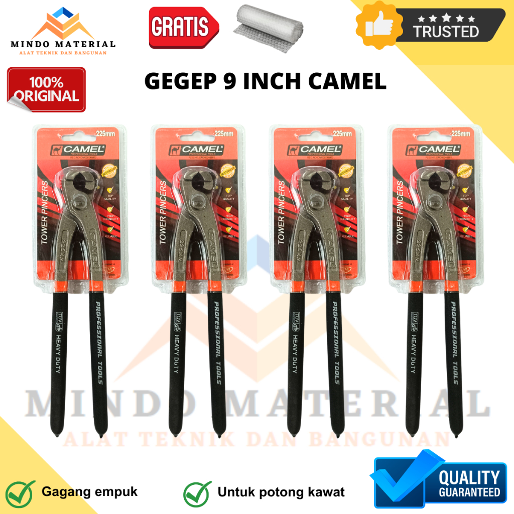 Jual Tang Kakak Tua | Catut | Gegep Gagang Karet Ukuran 9 Inch CAMEL ...