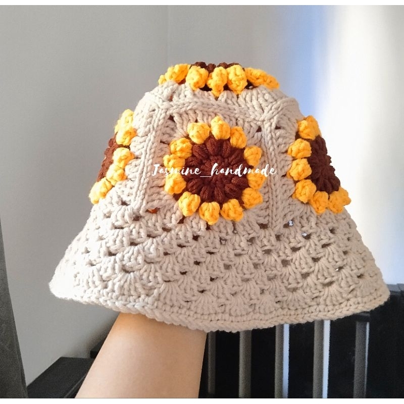 Jual Sunflower Bucket hat/ topi rajut | Shopee Indonesia