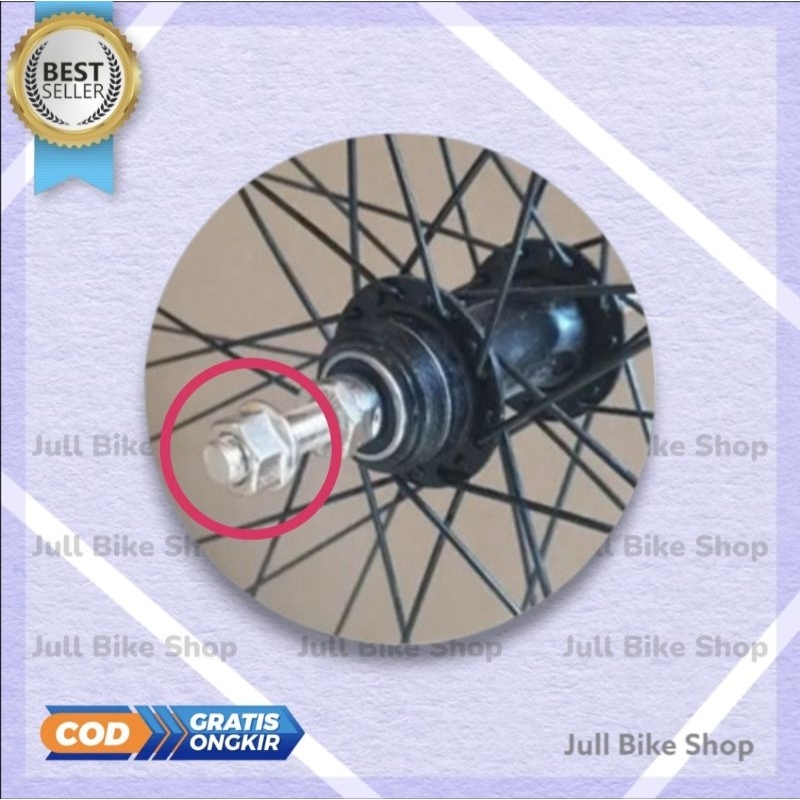 Jual 1pcs Mur as roda ban belakang depan / bottom bracket BB tengah ...