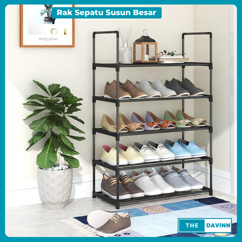 Jual Rak Sepatu Besar 3/5 Susun Rak Sepatu Plastik Portable Penyimpanan ...