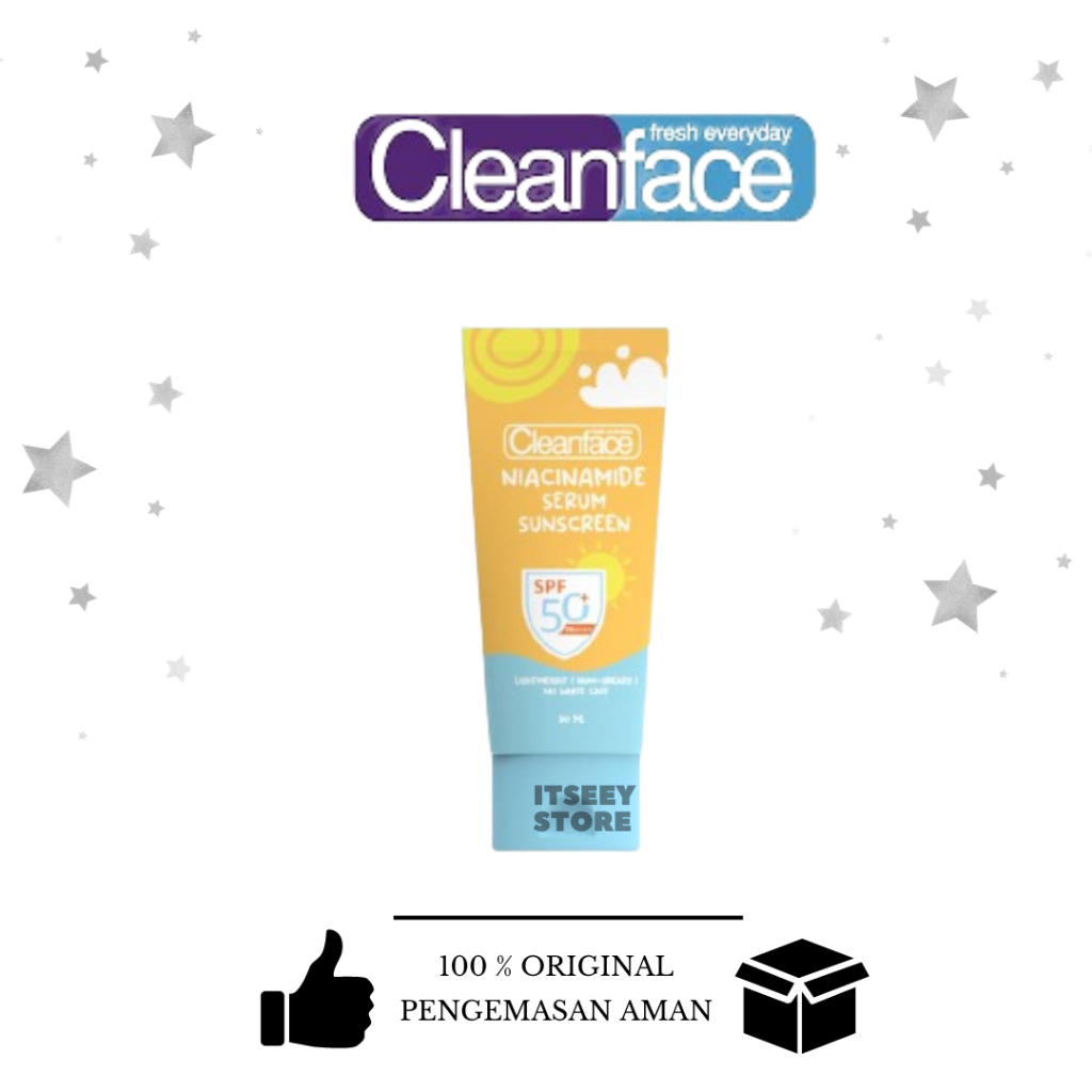 Jual Cleanface Niacinamide Serum Sunscreen SPF 50 PA++++ Anti UV ...