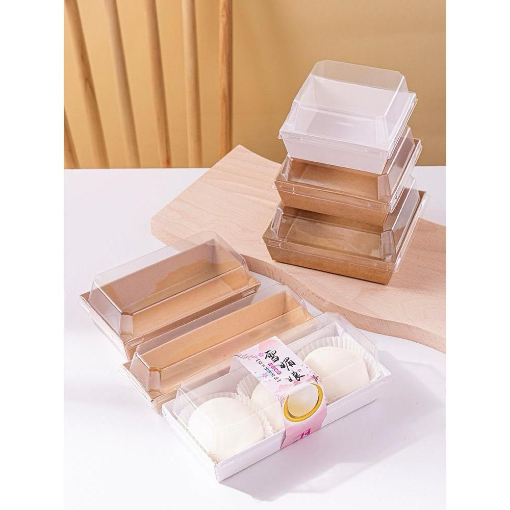 Jual 10pcs PAPER BOX MIKA KUE BOLU TART KOTAK MAKAN KERTAS CAKE BURGER ...
