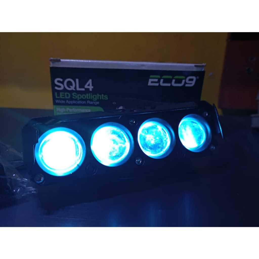 Jual LAMPU SOROT TEMBAK LED 4 MATA BLUE LENS PUTIH KUNING MOTOR MOBIL ...