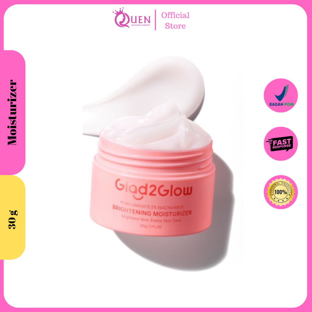 Jual Glad2glow Pomegranate 5 Niacinamide Brightening Moisturizer 30g