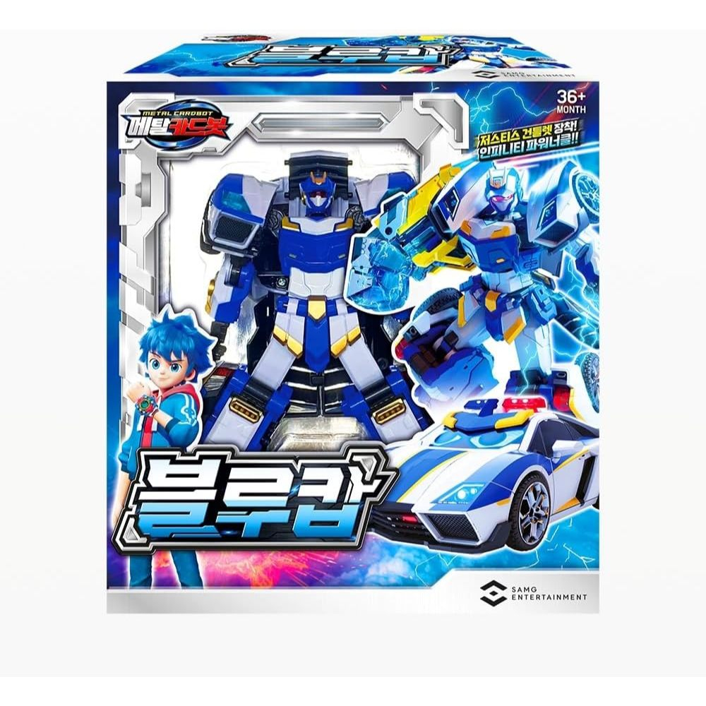 Jual Metal Cardbot Robot Toy That transforms into a Vehicle (BlueCop) Shopee Indonesia