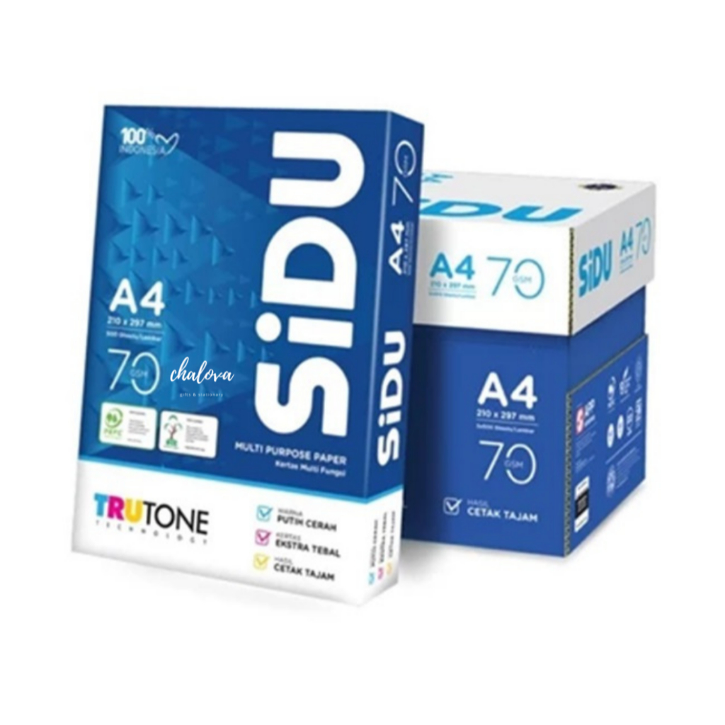 Jual [RIM] KERTAS HVS A4 SIDU 70 GRAM / SIDU HVS | Shopee Indonesia