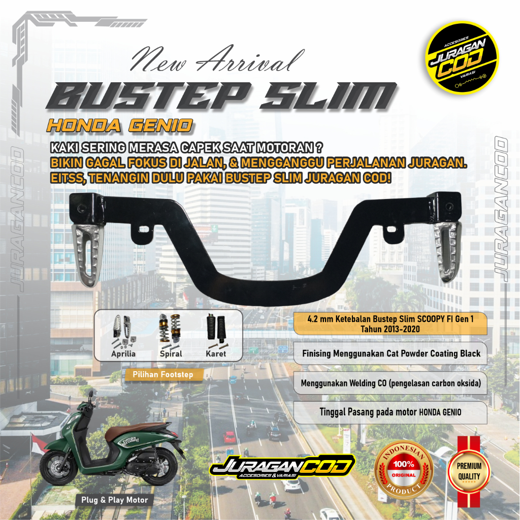 Jual Pijakan kaki Footstep Motor Honda Genio 2018-2026 fi esp step ...