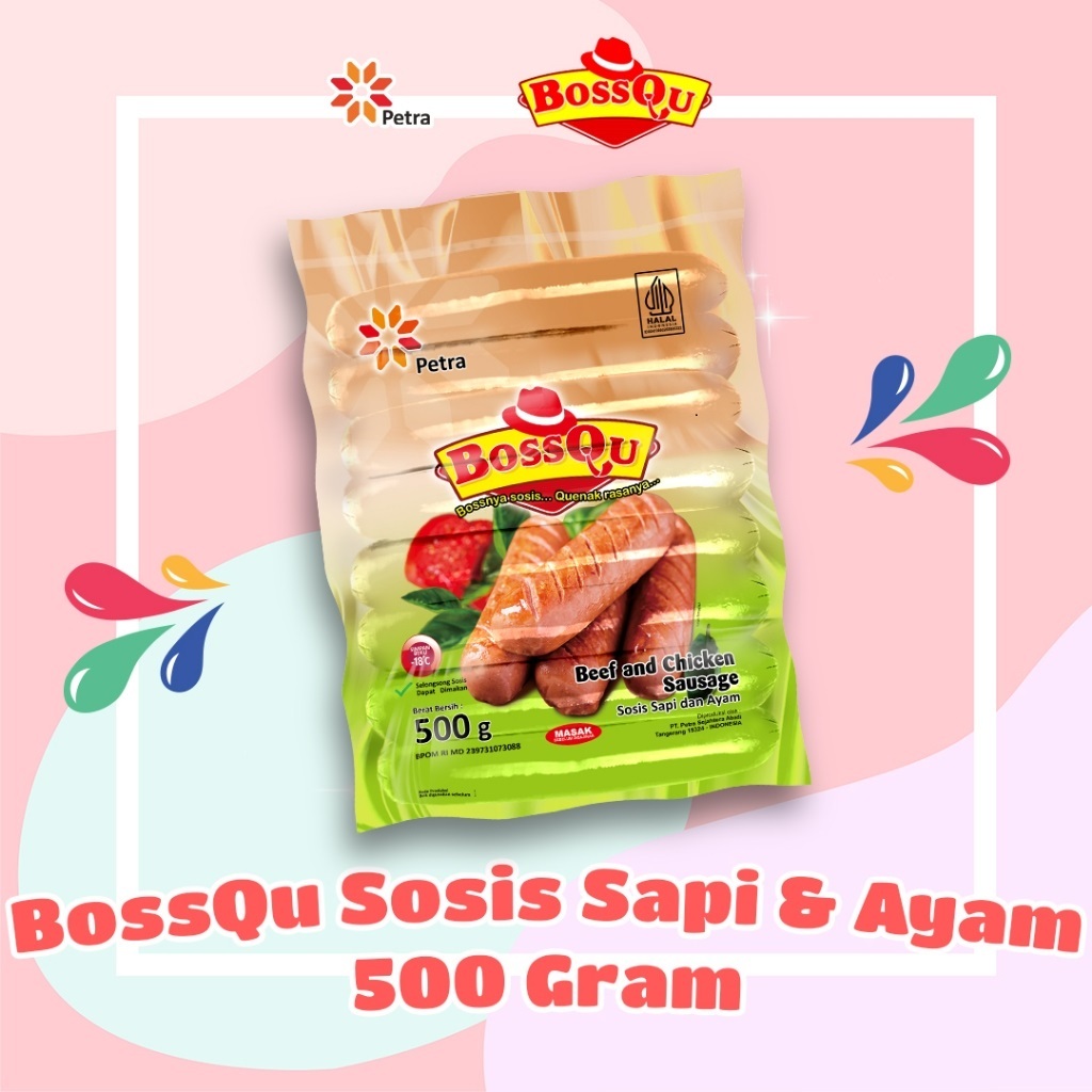 Jual BOSSQU Sosis Sapi Original Long isi 6+2 500 Gram | Shopee Indonesia