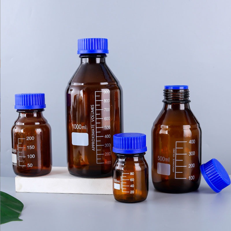 Jual Botol Reagen Kaca Coklat Tutup Biru 1000ml Botol Amber ...