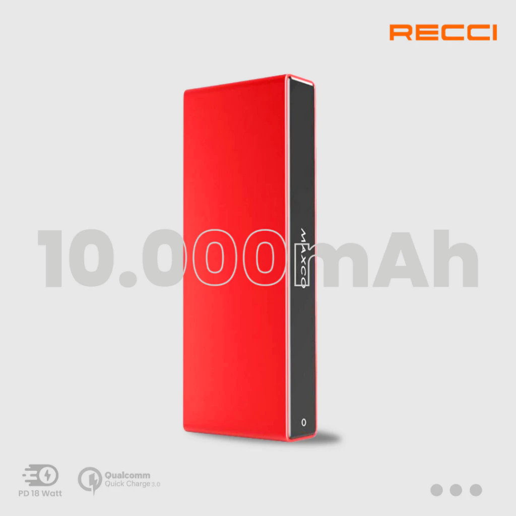 Powerbank Recci MAXCO Matrix PC+QC3.0 18W MPB-ET11 Black/Red/Green