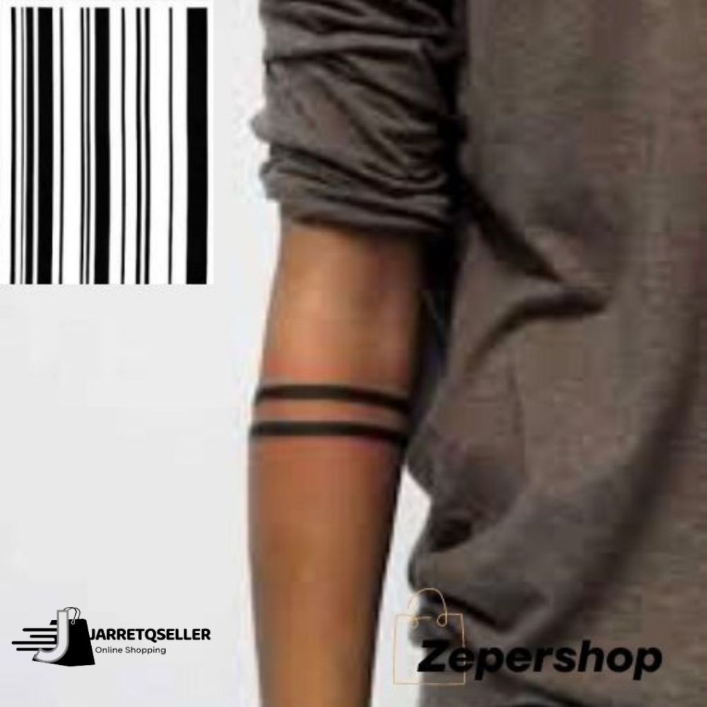 Jual 🆕 Tatto Temporary Desain Garis Tribal || Tribal Temporary Tattoo ...