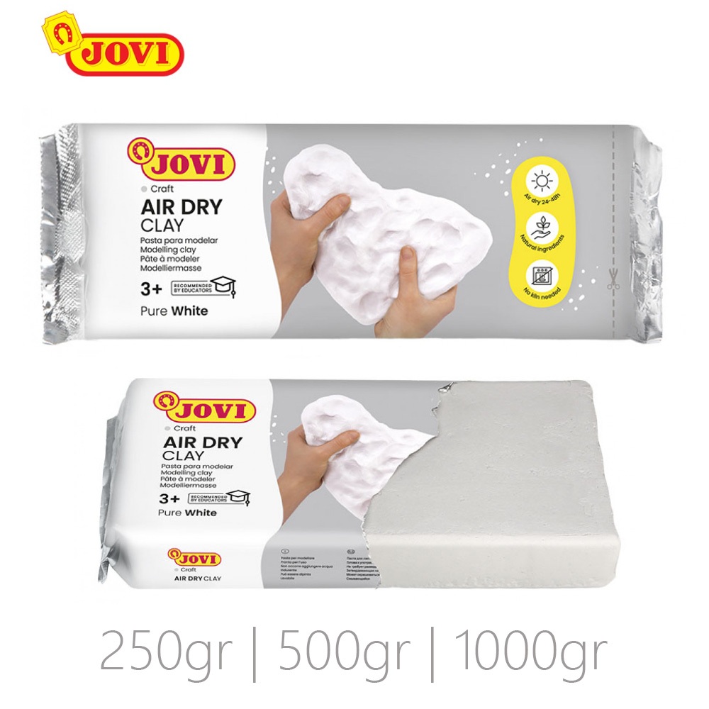 Jual JOVI Air Dry Clay White 250gr / 500gr / 1000gr / Tanah Liat ...