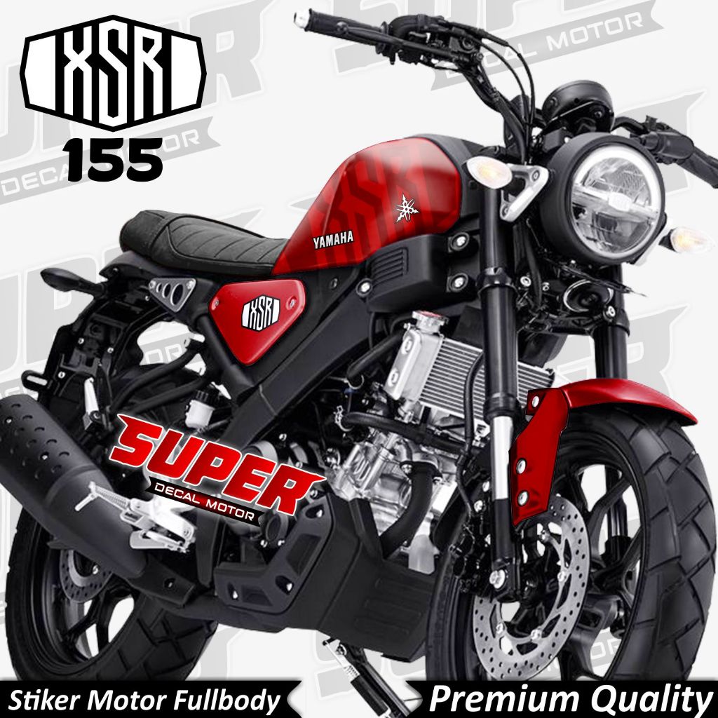 Stiker Decal Motor Yamaha XSR 155 Full Body Variasi Polos