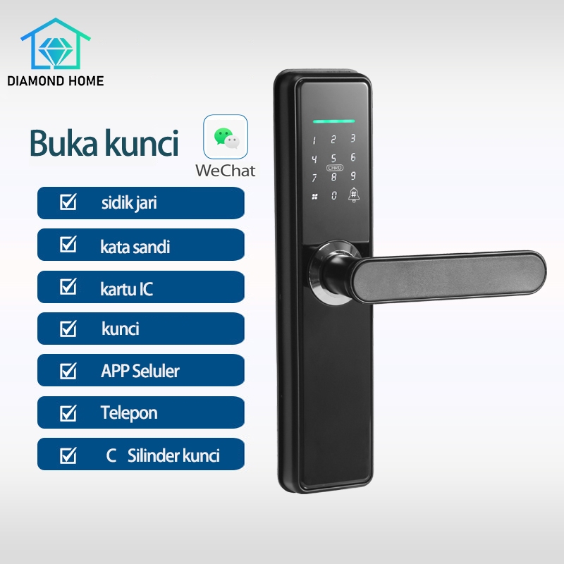 Jual SMARTDOOR LOCK / KUNCI PINTU HANDLE PASSWORD FINGER PRINT / SMART ...