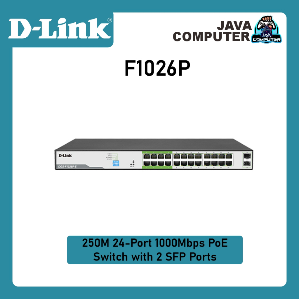 Jual D-Link DGS-F1026P-E 250M 24 1000 Mbps PoE Switch with 2 SFP Ports ...
