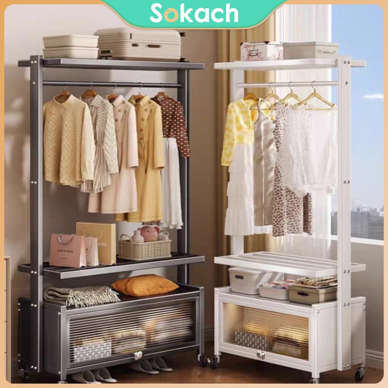 Jual Rak Gantungan Baju 170cm Stand Lemari Pakaian Praktis Rak mantel ...