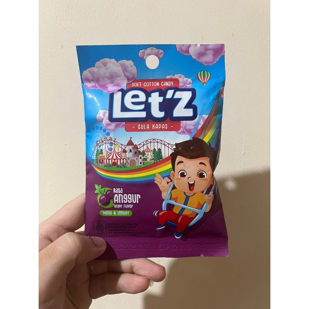 Jual Let'z soft cotton candy grape flavor / Letz permen gula kapas rasa ...