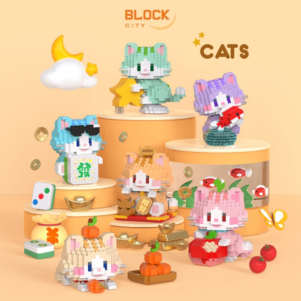 Jual Block City - NanoBlock Lele Cat Bricks Puzzle Block Balok susun ...