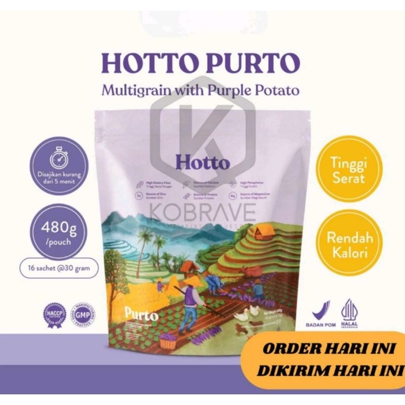 Jual HOTTO PURTO MULTIGRAIN WITH PURPLE POTATO COLLAGEN DRINK 16 SACHET ...