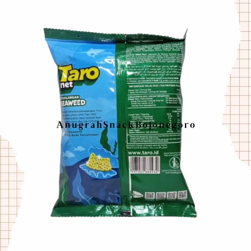 Jual Taro Net Makanan Ringan Rasa Rumput Laut Renceng 17gr x 10 ...