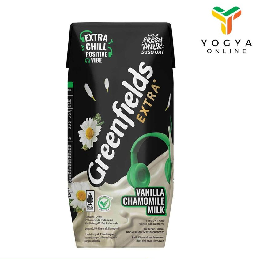 Jual Greenfields Uht Extra Vanila Chamomile 200 Ml | Shopee Indonesia