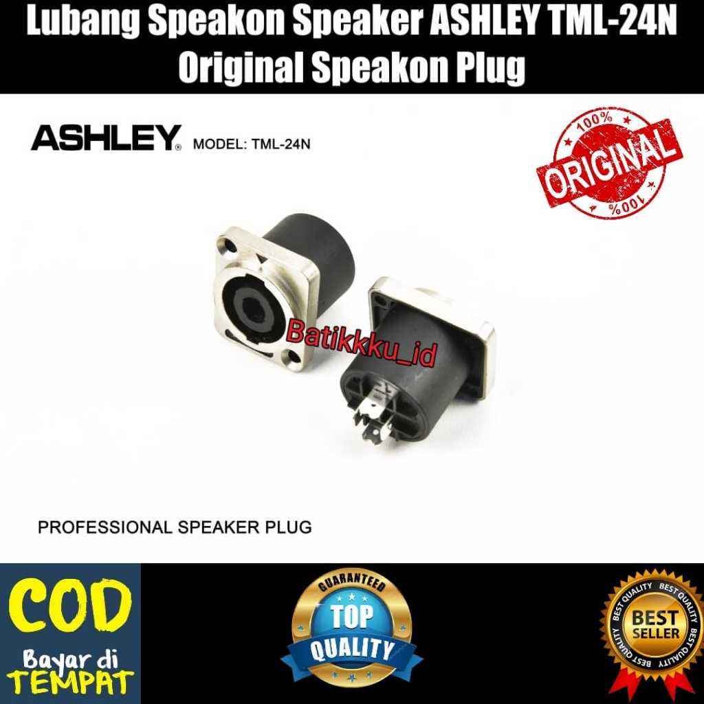 Jual Terminal Socket Speakon Plug ASHLEY TML 24N TML24N TML 24 N ...