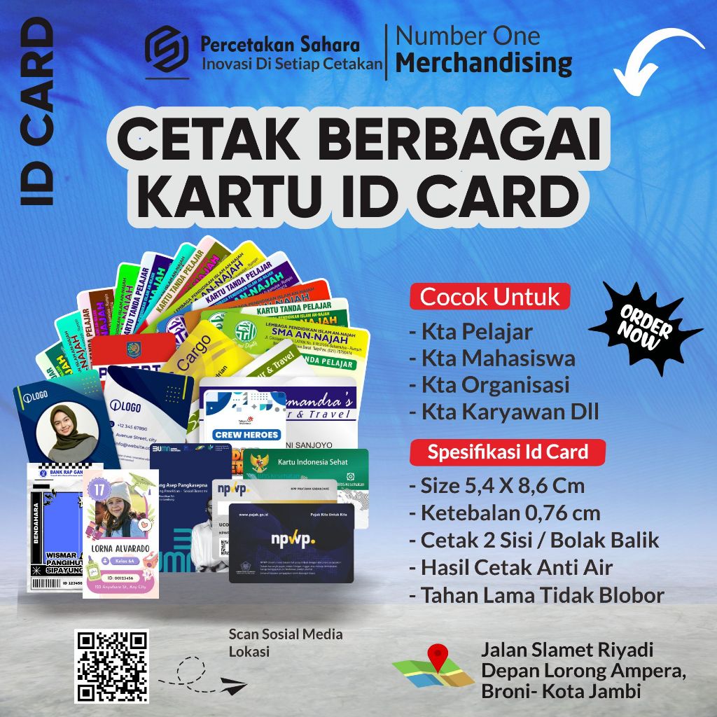 Jual Cetak kartu Id Cad PVC Custom Murah Awet Anti Luntur ID CARD PVC ...