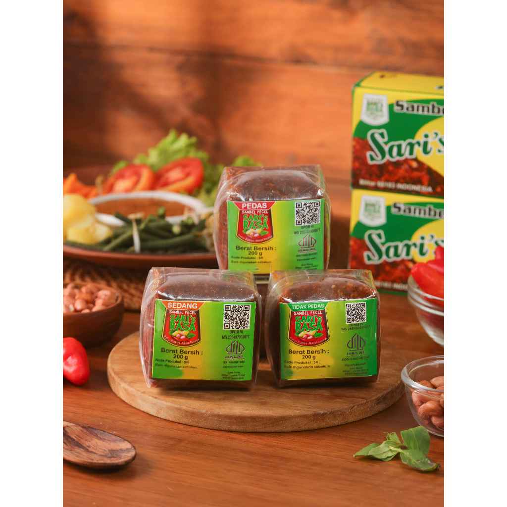 Jual Sari Rasa - Sambal Pecel Sedang 5 Pcs x 200 gr | Shopee Indonesia