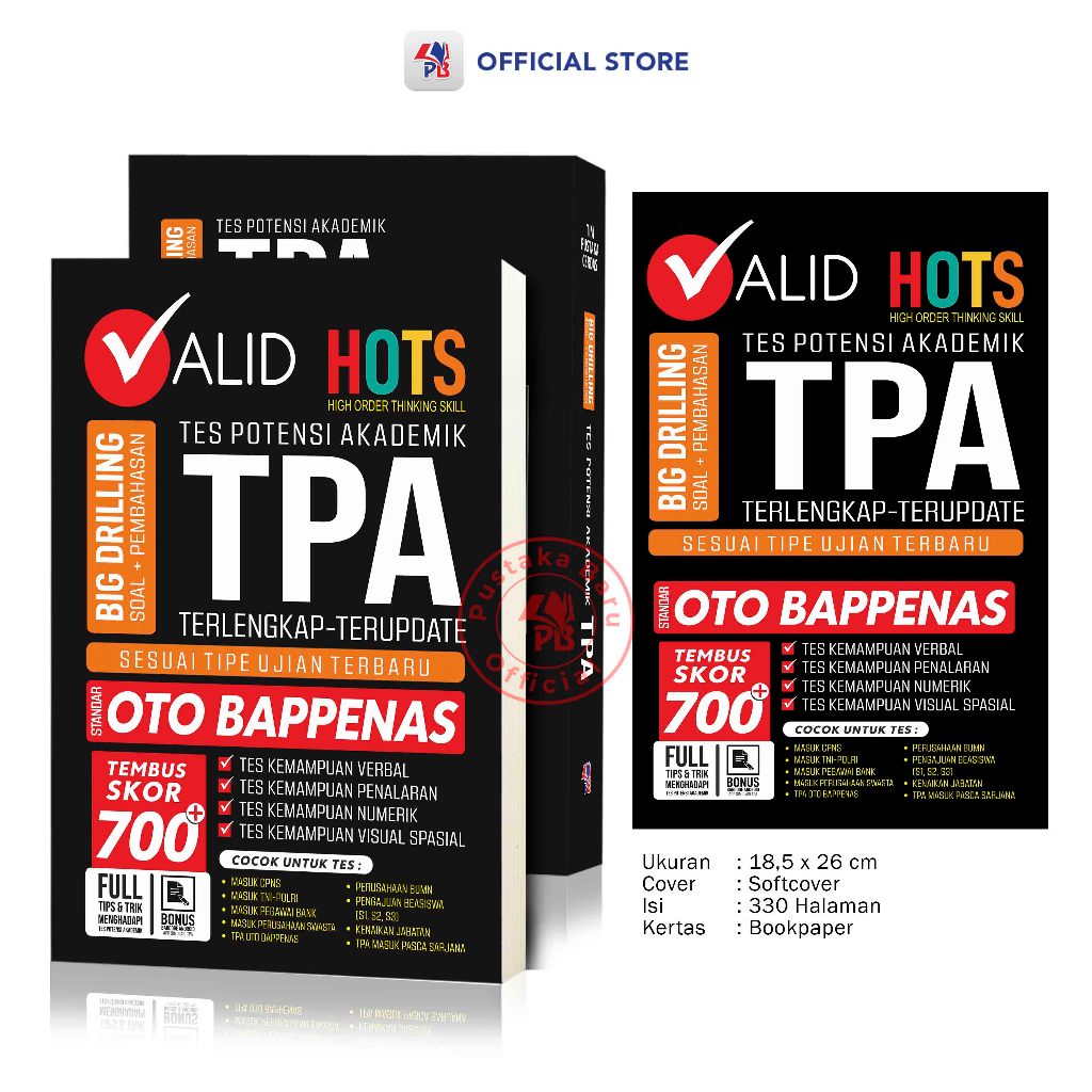 Jual Buku Tes Potensi Akademik TPA Oto Bappenas / Valid Hots Big ...