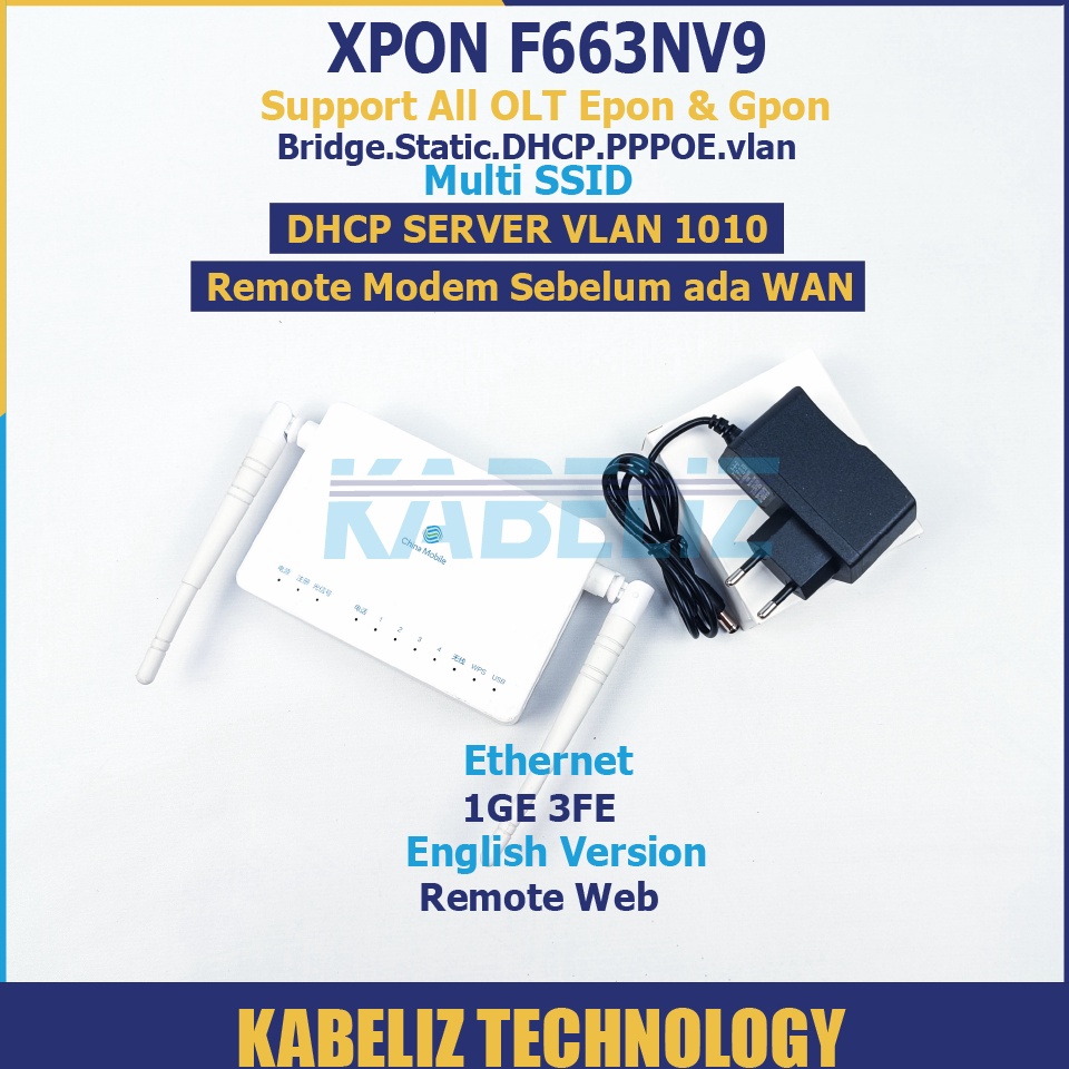 Jual KODE J88O ONU XPON ZTE F663NV9 SUPPORT ALL OLT EPON DAN ALL OLT ...