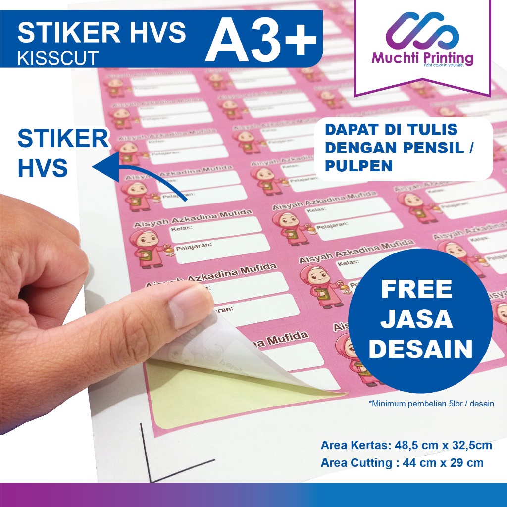 Jual Print Sticker Label | Cetak Stiker HVS A3+ / Kiss Cut | Shopee ...