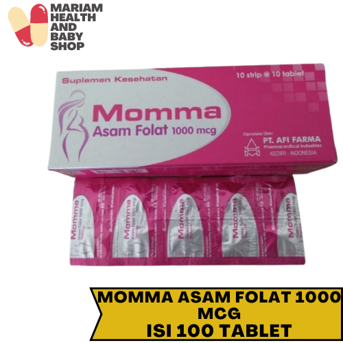 Jual Momma Asam Folat 1000 mcg AFI / Suplemen Asam Folat / Folic Acid ...