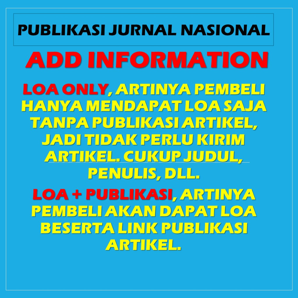 Jual Jurnal Nasional ISSN bidang Sains dan Teknologi (Proses Cepat ...