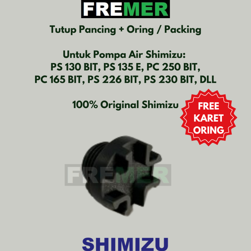 Jual SHIMIZU Tutup Pancing + Oring / Packing Pompa Air PS 130 BIT / PS ...