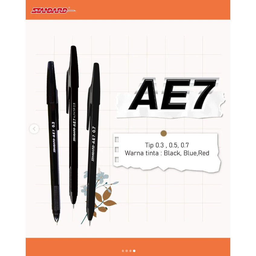 Standard - Pulpen AE7 0.7 ( Alat Tulis / Pen / Ballpoint / Pena ) (5)