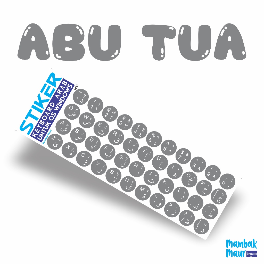 Jual 2 IN 1 STIKER KEYBOARD ARAB BULAT MELINGKAR BAHAN VINYL PLASTIK ...