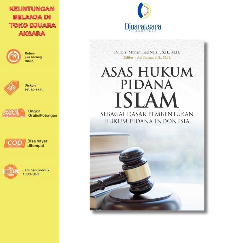 Jual Buku Asas Pidana Hukum Pidana Islam Sebagai Dasar Pembentukan ...