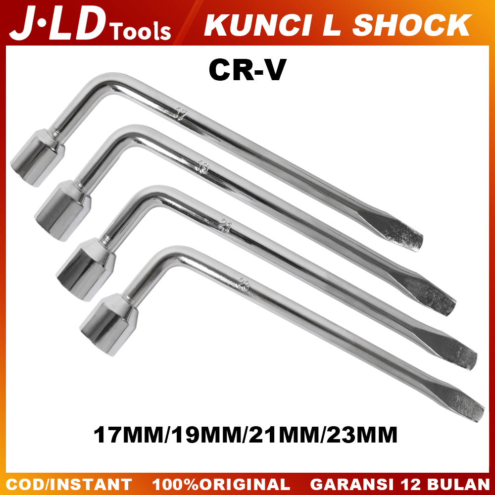 Jual JLD Kunci L shock 17 19 21 23MM Kunci Roda L Wheel Nut Wrench HEX ...