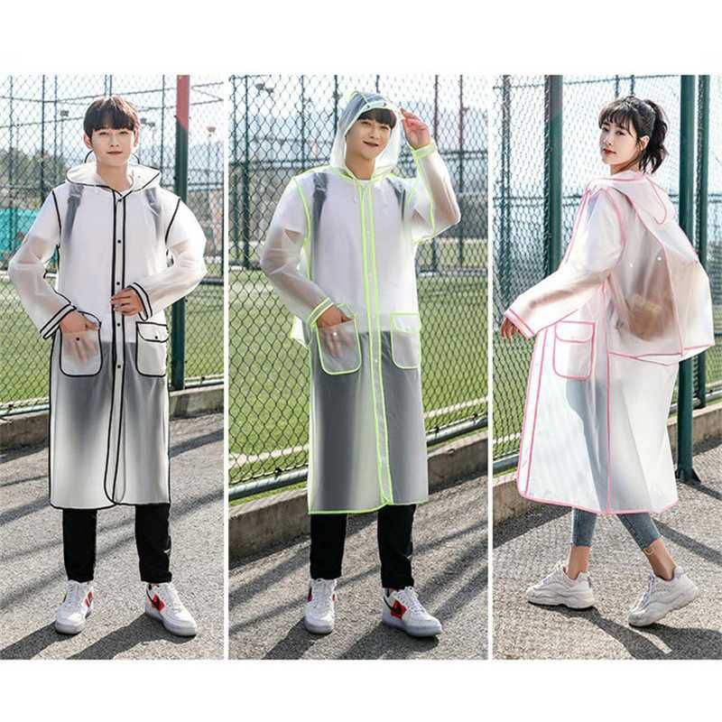 Jual FJUN Jas Hujan Portable Raincoat Transparent Poncho with Hood ...