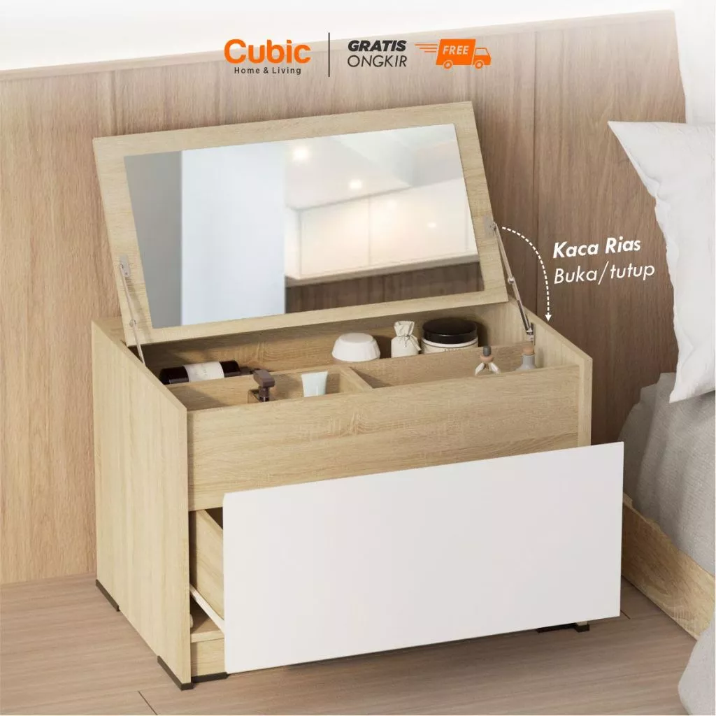 Cubic Meja Rias Lesehan / Meja Samping / Nakas / LUNA MR 60 S - foto 1