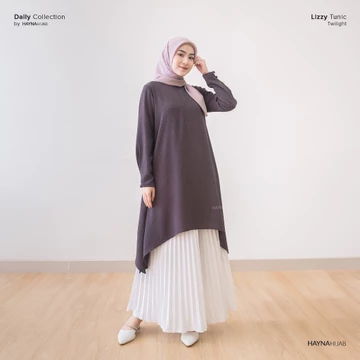 HAYNA Zoey Pleats Skirt (Broken White) Rok Wanita Plisket