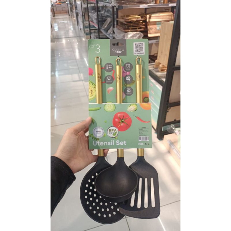 Jual Utensil set informa/ cooking color set 3pcs lacey peralatan masak ...