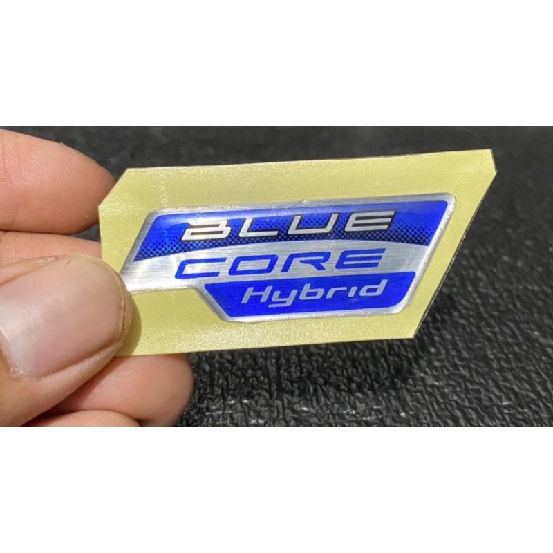 Jual Emblem Sticker yamaha Bluecore Hybrid original lospack | Shopee ...