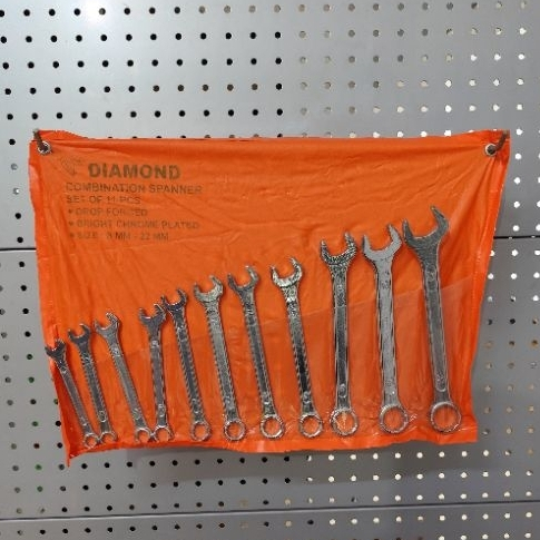 Jual Kunci ring pas set 11 pcs 8 - 22 mm diamond combination spanner