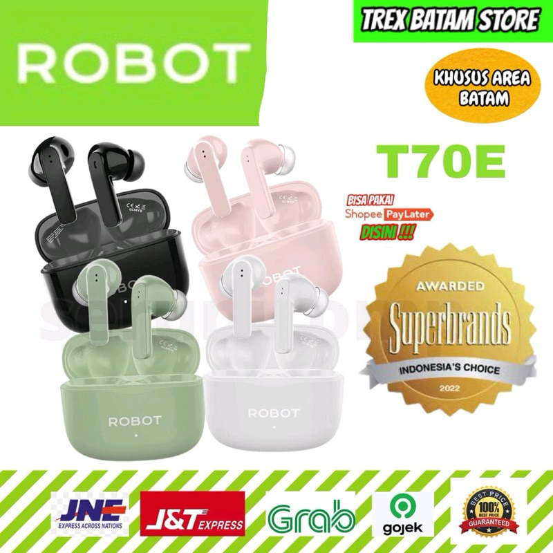Jual TWS BLUETOOTH ROBOT 4.0 NEW T70E 2024 GARANSI RESMI [ BATAM ...