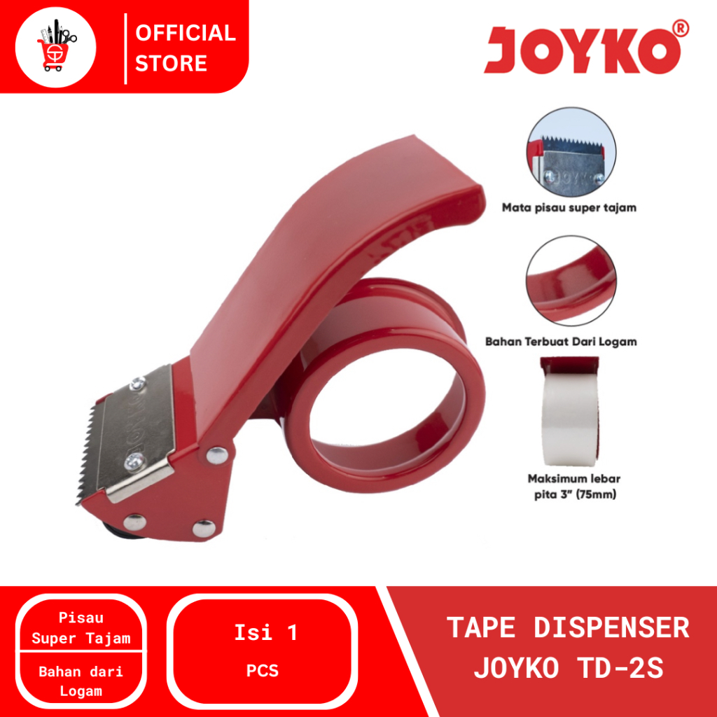 Jual Tape Cutter | Pemotong Pita Perekat | Tape Dispenser Joyko TD 2S ...