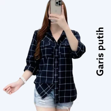 Kemeja Flanel Pria Dan Wanita Lengan Panjang Motif Kotak Kualitas Premium