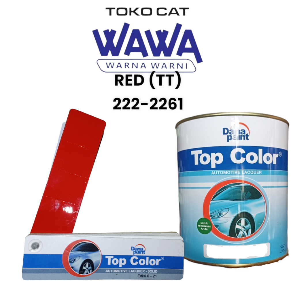 Jual cat duco Top Color Red TT 2261 1liter/ecer repack | Shopee Indonesia